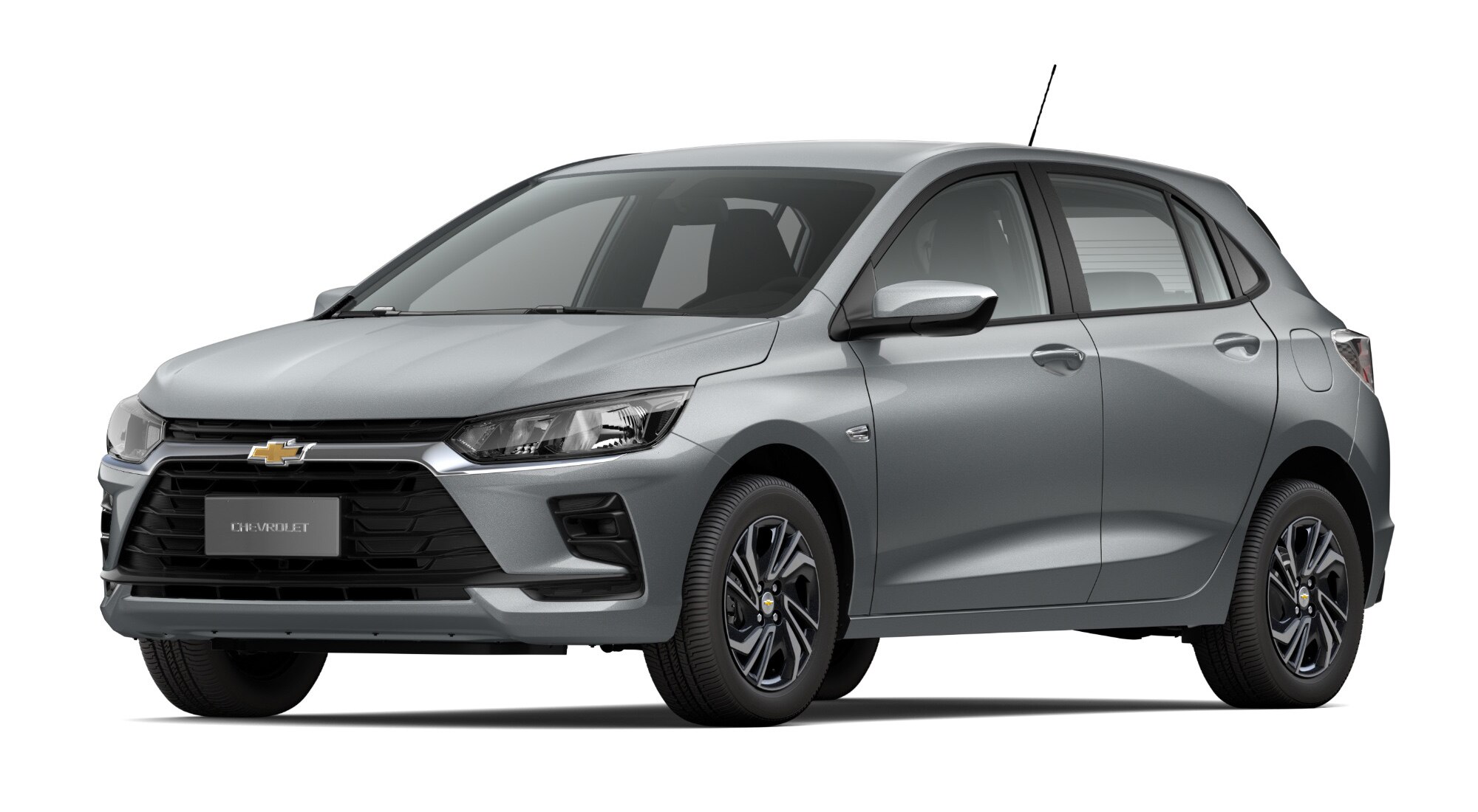 Carro Onix 2027 - Modelo 1.0 MT na cor Prata Shark