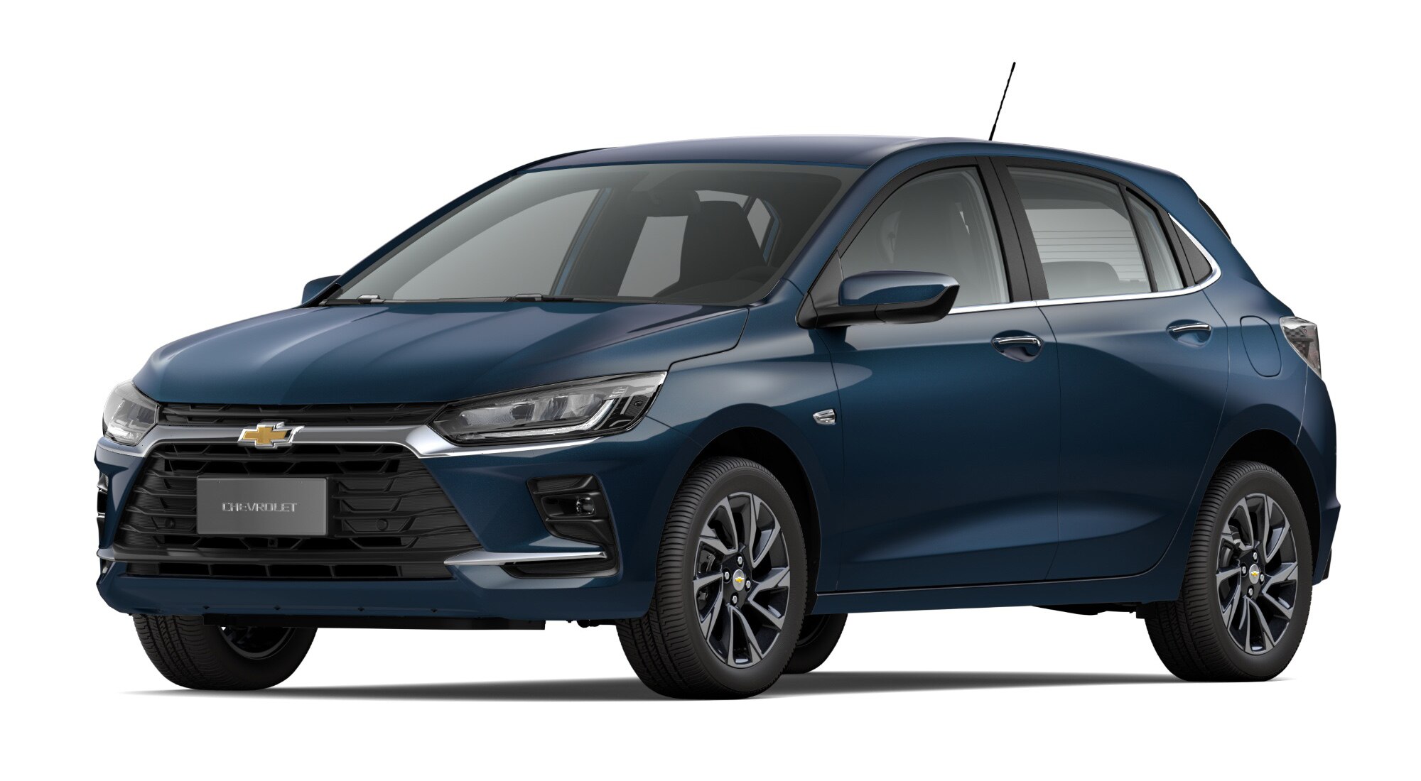 Carro Onix 2027 - Modelo Premier Turbo AT na cor Azul Boreal